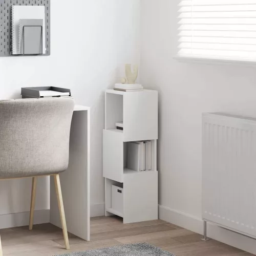  Sarokszekrény Fehér 25,5x25x80cm Faanyag