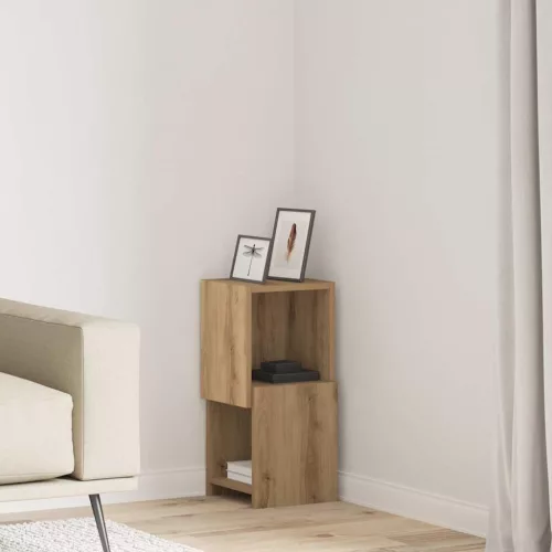  Sarokszekrény Fehér 25,5x25x55cm Faanyag