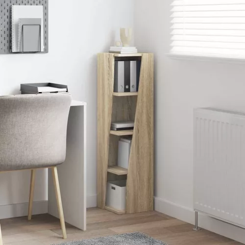  Sarokszekrény Fehér 27,5x27x102cm Faanyag