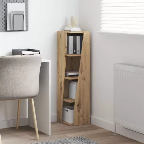  Sarokszekrény Fehér 27,5x27x102cm Faanyag