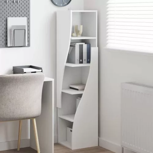  Sarokszekrény Fehér 32x32x140cm Faanyag