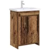  Fürdőszoba Mosogató Alatti Szekrény Antik Fa 56 x 37,5 x 81 cm