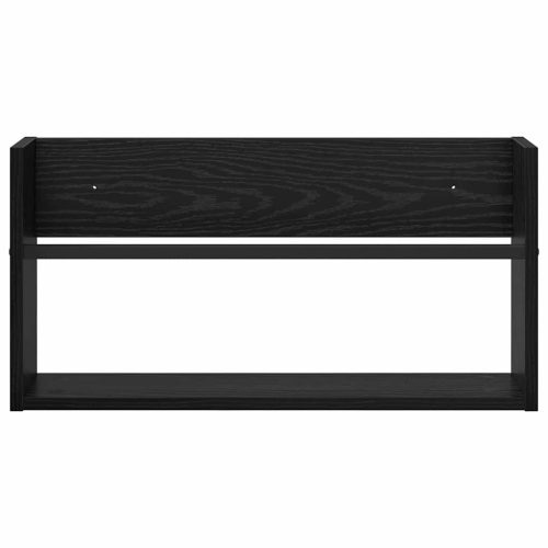  Magazin állvány polcokkal Fekete tölgy 60 x 12 x 30 cm Faanyag