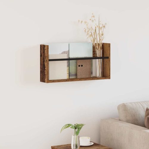  Magazin állvány polcokkal Öreg fa 60 x 12 x 30 cm Faanyag