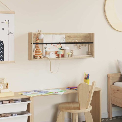  Magazin állvány polcokkal Sonoma tölgy 80 x 12 x 30 cm Faanyag