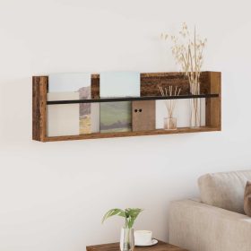    Magazin állvány polcokkal Öreg fa 100 x 12 x 30 cm Faanyag