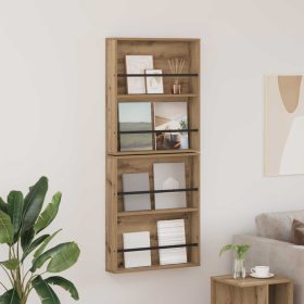    Magazin állvány 2 pcs Artisan tölgy 60 x 12 x 70 cm Faanyag