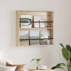    Magazin állvány polcokkal Sonoma tölgy 80 x 12 x 70 cm Faanyag