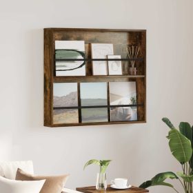    Magazin állvány polcokkal Füstölt tölgy 80 x 12 x 70 cm Faanyag