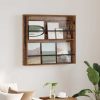  Magazin állvány polcokkal Öreg fa 80 x 12 x 70 cm Faanyag