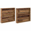  Magazin állvány polcokkal 2 pcs Öreg fa 80 x 12 x 70 cm Faanyag