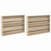  Magazin állvány 2 pcs Sonoma tölgy 100 x 12 x 70 cm Faanyag
