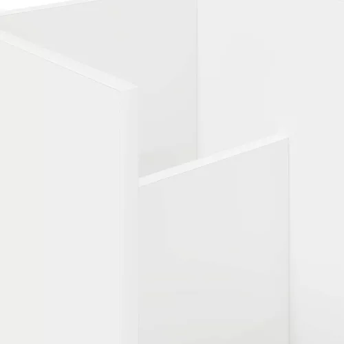  Oldal asztal polcokkal tárolóval Fehér 35 x 35 x 45 cm Faanyag