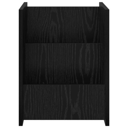  Oldal asztal polcokkal Fekete tölgy 35 x 35 x 45 cm Faanyag