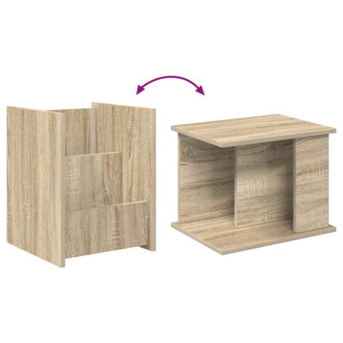  Oldal asztal polcokkal Sonoma tölgy 35 x 35 x 45 cm Faanyag