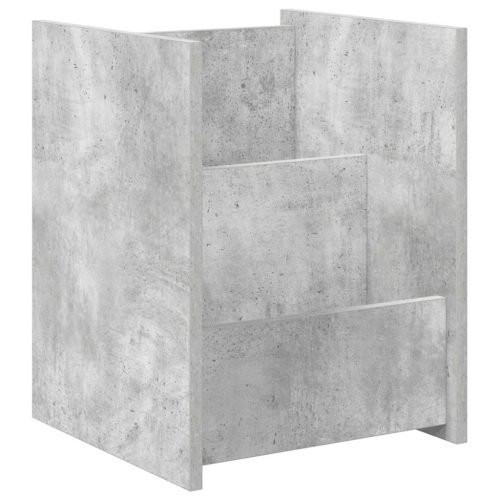  Oldal asztal polcokkal Beton Szürke 35 x 35 x 45 cm Faanyag