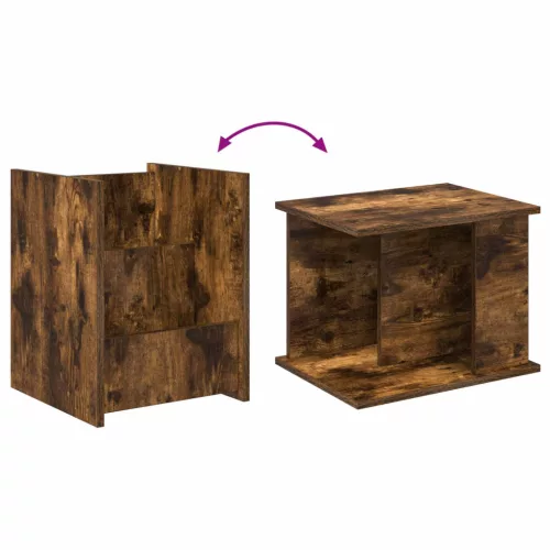  Oldal asztal polcokkal Füstölt tölgy 35 x 35 x 45 cm Faanyag