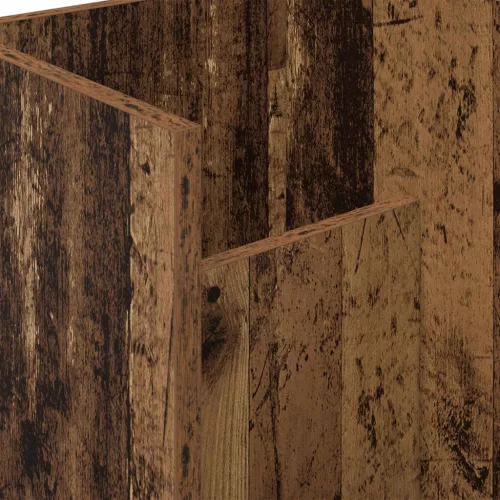  Oldal asztal polcokkal Öreg fa 35 x 35 x 45 cm Faanyag