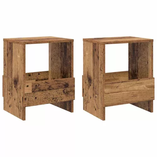  Magazin állvány 2 pcs Öreg fa 35 x 30 x 45 cm