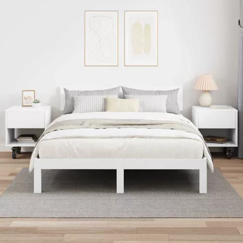  Éjjeli asztal 2 pcs Fehér 40,5 x 40 x 48 cm Faanyag