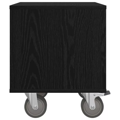  Éjjeli asztal 2 pcs Fekete tölgy 40,5 x 40 x 48 cm Faanyag