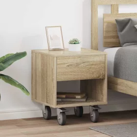    Éjjeli asztal 2 pcs Sonoma tölgy 40,5 x 40 x 48 cm Faanyag