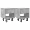 Éjjeli asztal 2 pcs Beton Szürke 40,5 x 40 x 48 cm Faanyag