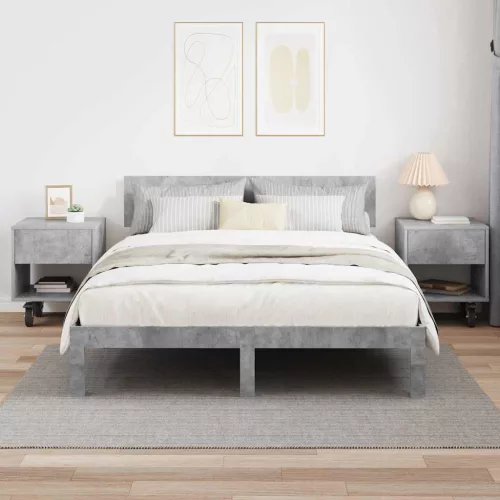  Éjjeli asztal 2 pcs Beton Szürke 40,5 x 40 x 48 cm Faanyag