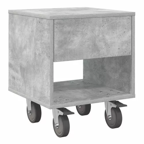  Éjjeli asztal 2 pcs Beton Szürke 40,5 x 40 x 48 cm Faanyag