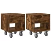  Éjjeli asztal 2 pcs Füstölt tölgy 40,5 x 40 x 48 cm Faanyag
