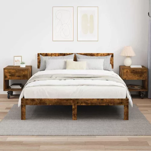  Éjjeli asztal 2 pcs Füstölt tölgy 40,5 x 40 x 48 cm Faanyag