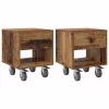  Éjjeli asztal 2 pcs Öreg fa 40,5 x 40 x 48 cm Faanyag