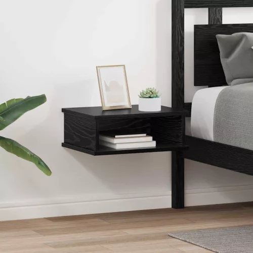  Éjjeli asztal 2 pcs Fekete tölgy 40 x 31 x 15 cm Faanyag