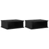  Éjjeli asztal 2 pcs Fekete tölgy 40 x 31 x 15 cm Faanyag