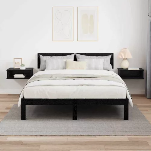  Éjjeli asztal 2 pcs Fekete tölgy 40 x 31 x 15 cm Faanyag