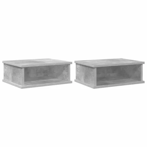 Éjjeli asztal 2 pcs Beton Szürke 40 x 31 x 15 cm Faanyag