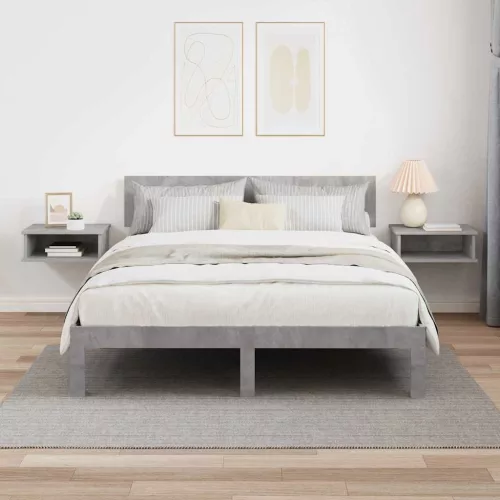  Éjjeli asztal 2 pcs Beton Szürke 40 x 31 x 15 cm Faanyag
