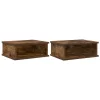  Éjjeli asztal 2 pcs Füstölt tölgy 40 x 31 x 15 cm Faanyag