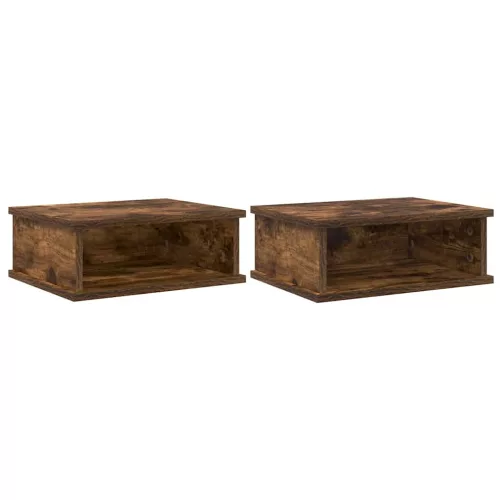  Éjjeli asztal 2 pcs Füstölt tölgy 40 x 31 x 15 cm Faanyag