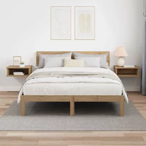  Éjjeli asztal 2 pcs Artisan tölgy 40 x 31 x 15 cm Faanyag