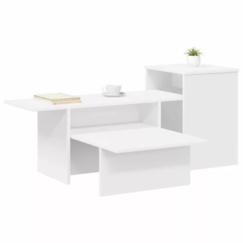 Konzolasztal Fehér 80 x 50 x 225 cm Faanyag