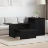  Konzolasztal Fekete tölgy 80 x 50 x 225 cm Faanyag