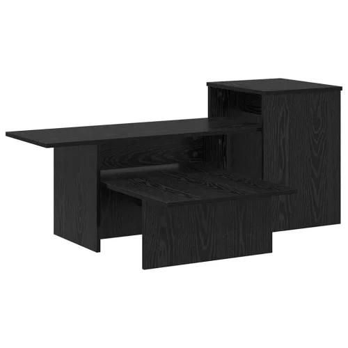  Konzolasztal Fekete tölgy 80 x 50 x 225 cm Faanyag