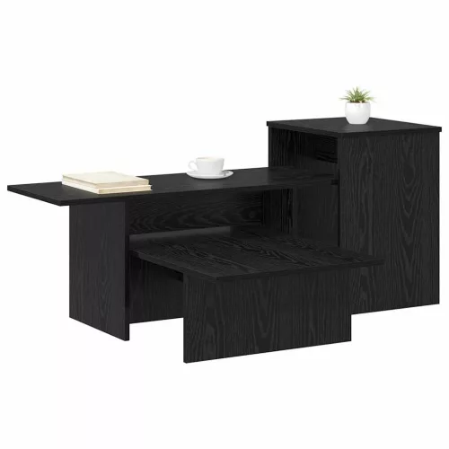  Konzolasztal Fekete tölgy 80 x 50 x 225 cm Faanyag