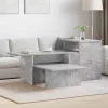  Konzolasztal Beton Szürke 80 x 50 x 225 cm Faanyag