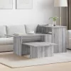  Konzolasztal Szürke Sonoma 80 x 50 x 225 cm Faanyag