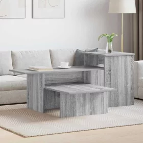  Konzolasztal Szürke Sonoma 80 x 50 x 225 cm Faanyag