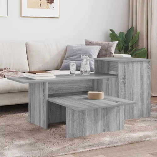  Konzolasztal Szürke Sonoma 80 x 50 x 225 cm Faanyag