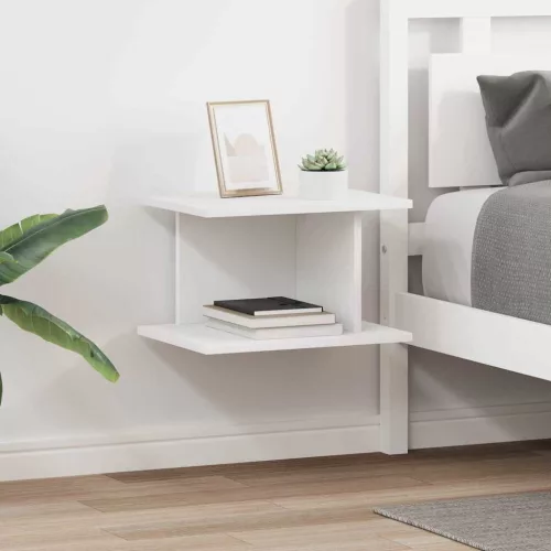  Éjjeli asztal 2 pcs Fehér 40 x 30 x 25 cm Faanyag