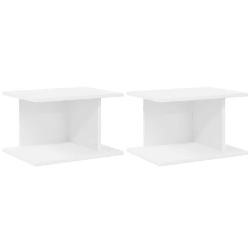  Éjjeli asztal 2 pcs Fehér 40 x 30 x 25 cm Faanyag